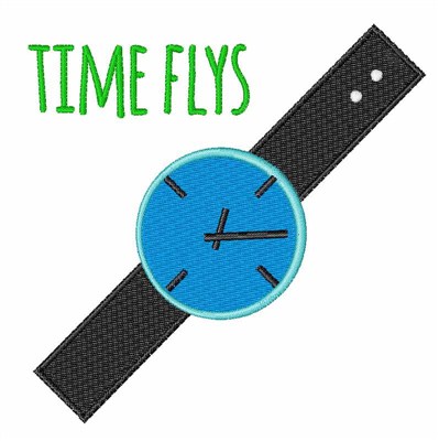 Time Flys Machine Embroidery Design