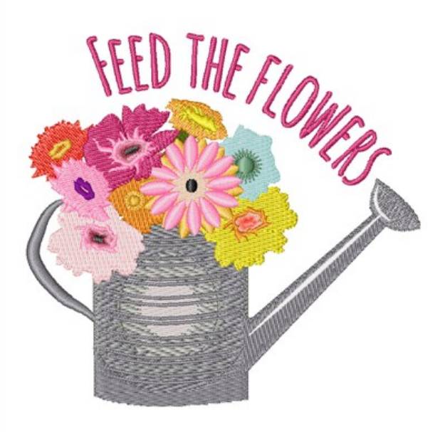 Picture of Feed the Flowers Machine Embroidery Design