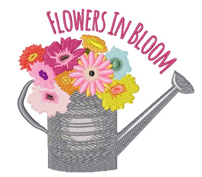 Flowers in Bloom Machine Embroidery Design