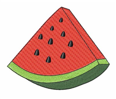 Watermelon Slice Machine Embroidery Design