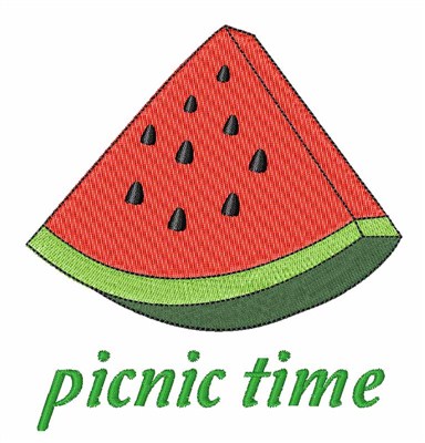 Picnic Time Machine Embroidery Design