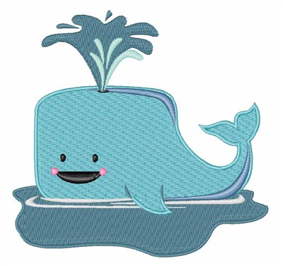 Ocean Whale Machine Embroidery Design
