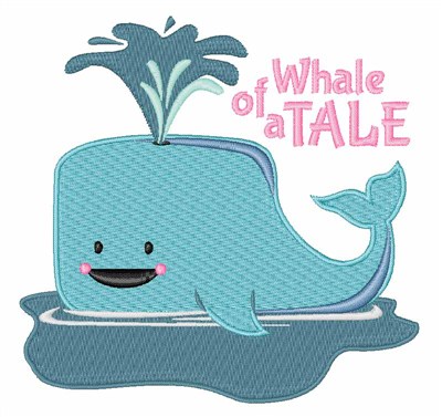 Whale of a Tale Machine Embroidery Design