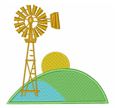 Wind Mill Machine Embroidery Design