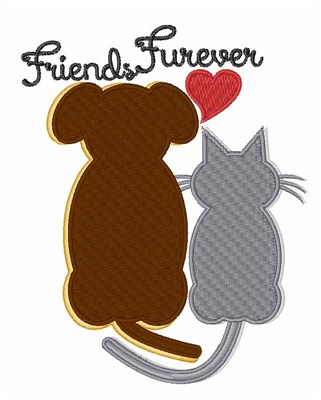 Friends Forever Machine Embroidery Design