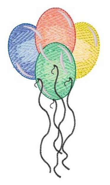 Picture of Party Balloons Machine Embroidery Design