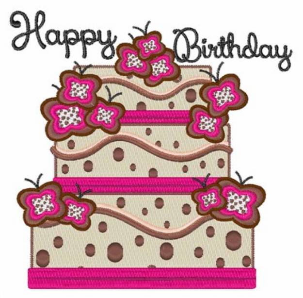 Picture of Happy Birthday Machine Embroidery Design