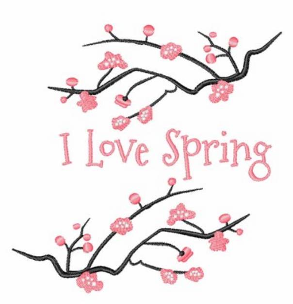 Picture of I Love Spring Machine Embroidery Design