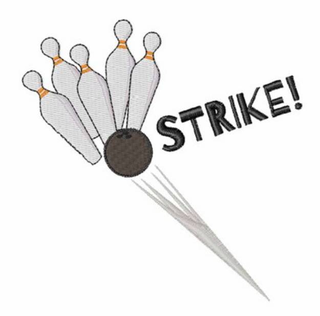 Picture of Bowling Strike Machine Embroidery Design