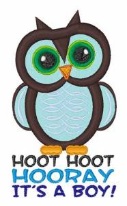 Picture of Hoot Boy Machine Embroidery Design