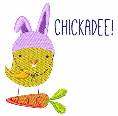 Easter Chickadee Machine Embroidery Design