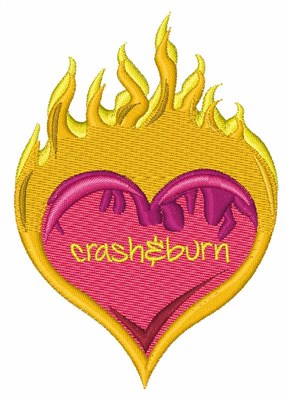 Crash & Burn Machine Embroidery Design