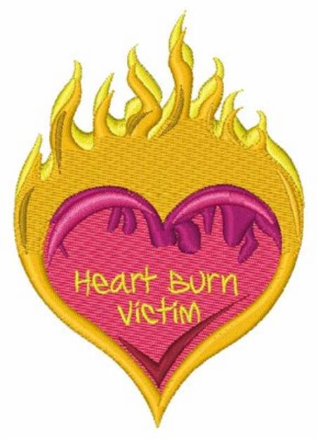 Picture of Heart Burn Victim Machine Embroidery Design