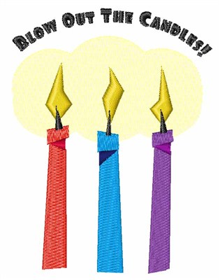 Blow Out the Candles Machine Embroidery Design