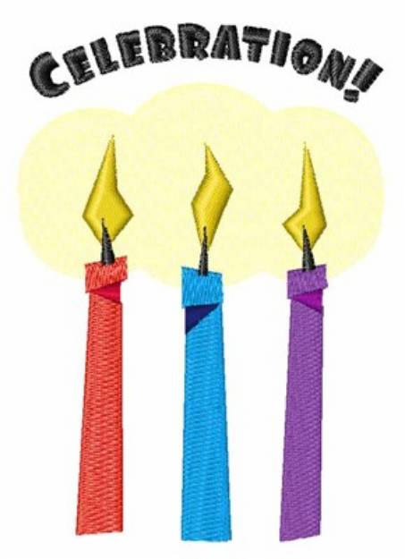 Picture of Celebration Candles Machine Embroidery Design