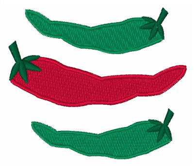 Spicy Peppers Machine Embroidery Design