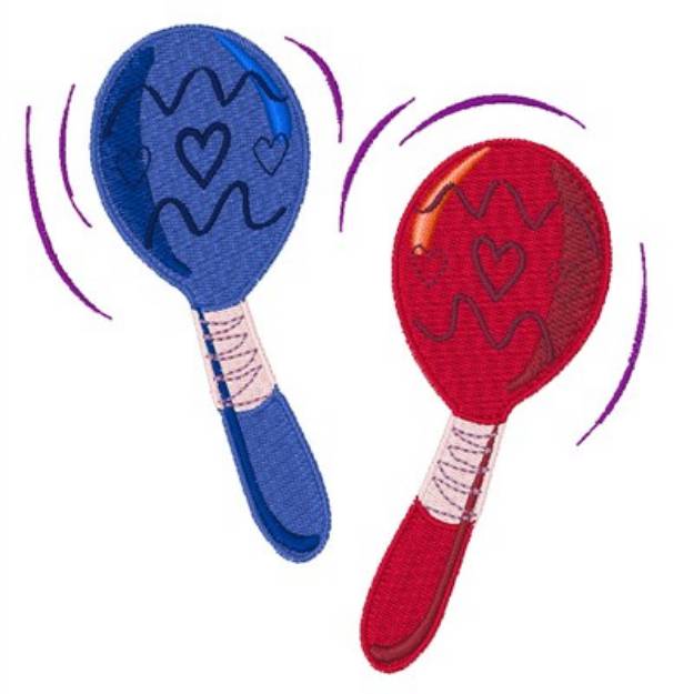 Picture of Maracas Shakers Machine Embroidery Design