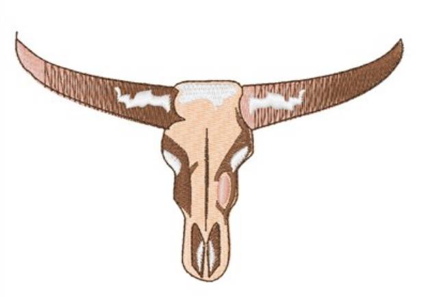 Picture of Longhorn Skull Machine Embroidery Design