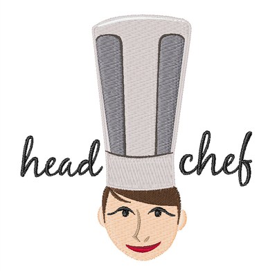 Head Chef Machine Embroidery Design