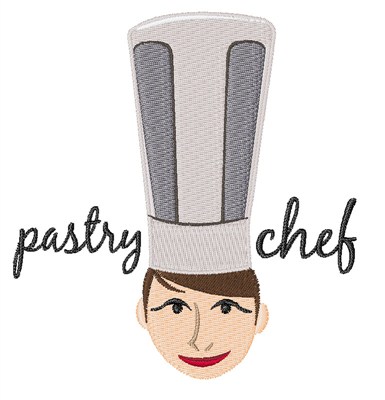 Pastry Chef Machine Embroidery Design