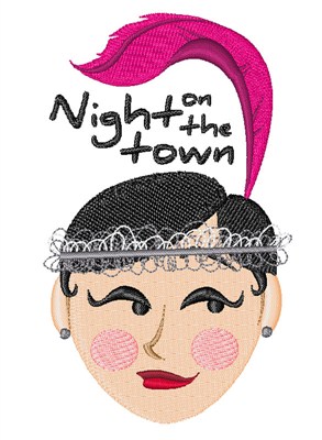 Night on the Town Machine Embroidery Design