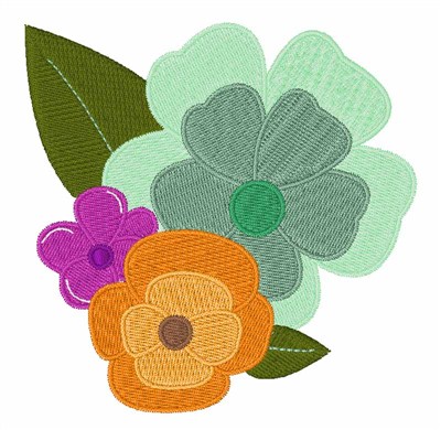 Tropical Flower Machine Embroidery Design