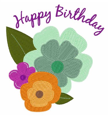 Happy Birthday Machine Embroidery Design