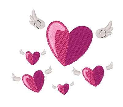 Angel Hearts Machine Embroidery Design