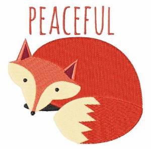 Picture of Peaceful Fox Machine Embroidery Design