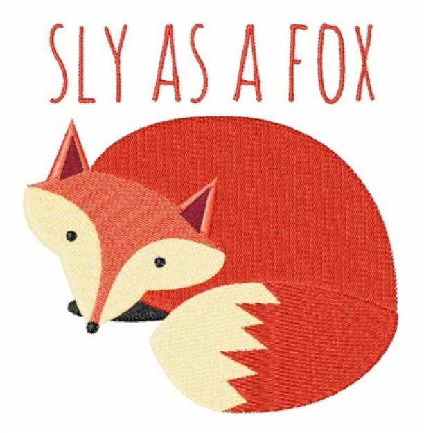 Picture of Sly As A Fox Machine Embroidery Design