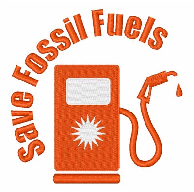 Save Fossil Fuels Machine Embroidery Design