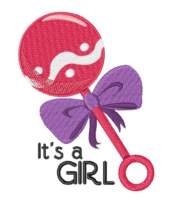 Its a Girl Machine Embroidery Design
