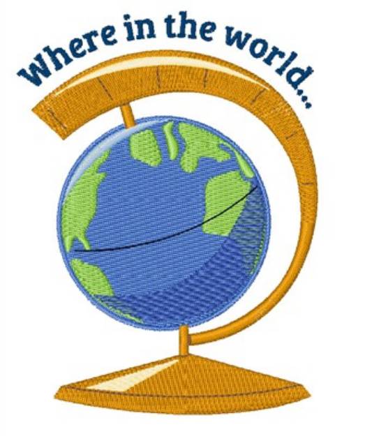 Picture of Where in the World Machine Embroidery Design