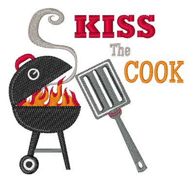 Kiss the Cook Machine Embroidery Design
