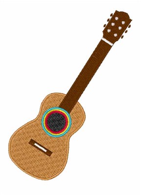 Mexico Guitar Machine Embroidery Design