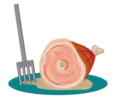 Ham Dinner Machine Embroidery Design