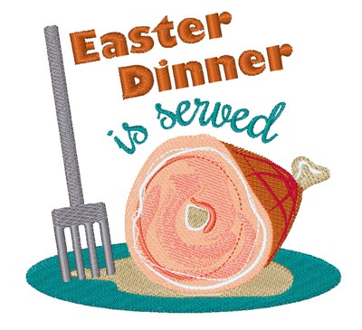 Easter Dinner Machine Embroidery Design