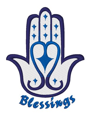 Blessings Palm Machine Embroidery Design