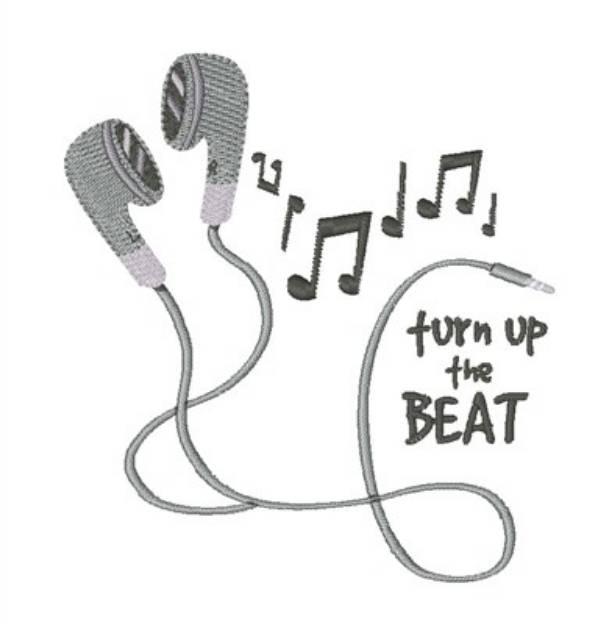 Picture of Turn up the Beat Machine Embroidery Design