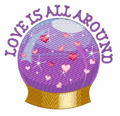 Love is All Around Machine Embroidery Design