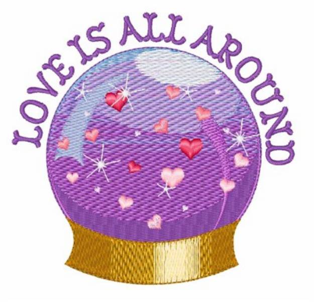 Picture of Love is All Around Machine Embroidery Design