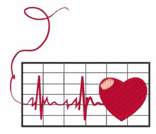 Picture of Love Cardiogram Machine Embroidery Design
