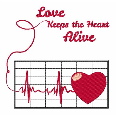 Heart Alive Machine Embroidery Design