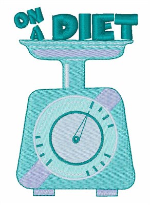 On a Diet Machine Embroidery Design