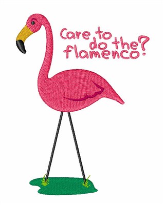 Flamenco Flamingo Machine Embroidery Design