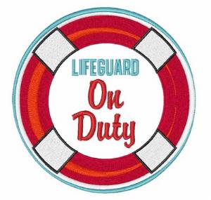 Picture of Lifeguard Duty Machine Embroidery Design