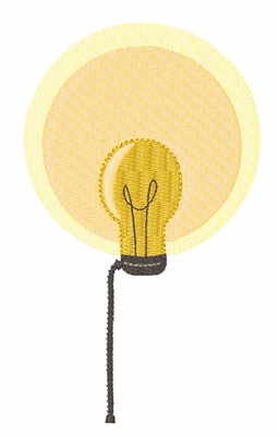 Bright Light Bulb Machine Embroidery Design