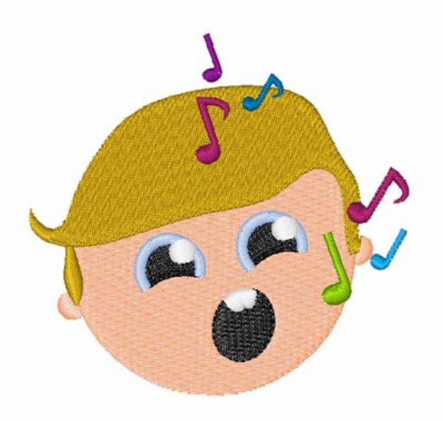 Picture of Singing Boy Machine Embroidery Design