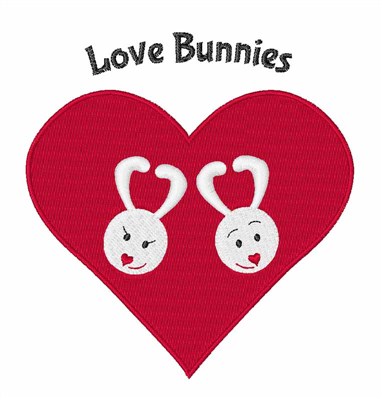 Love Bunnies Machine Embroidery Design