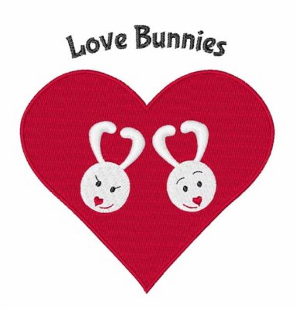 Picture of Love Bunnies Machine Embroidery Design